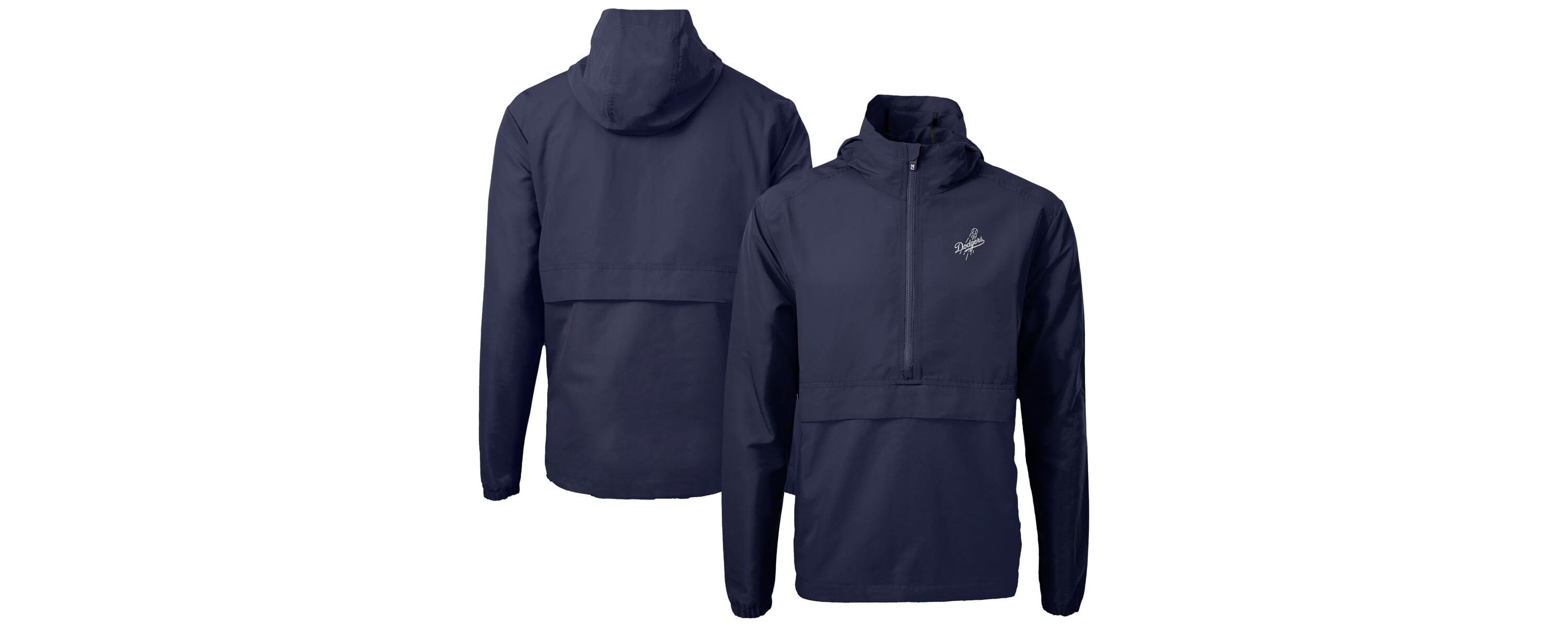 MLB Los Angeles Dodgers Charter Eco Recycled Anorak Half-Zip Hoodie Jacket