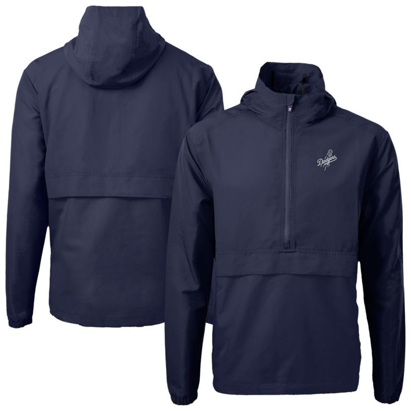 MLB Los Angeles Dodgers Charter Eco Recycled Anorak Half-Zip Hoodie Jacket
