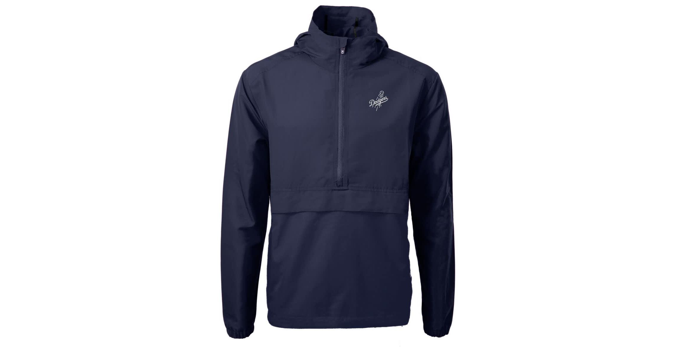 MLB Los Angeles Dodgers Charter Eco Recycled Anorak Half-Zip Hoodie Jacket
