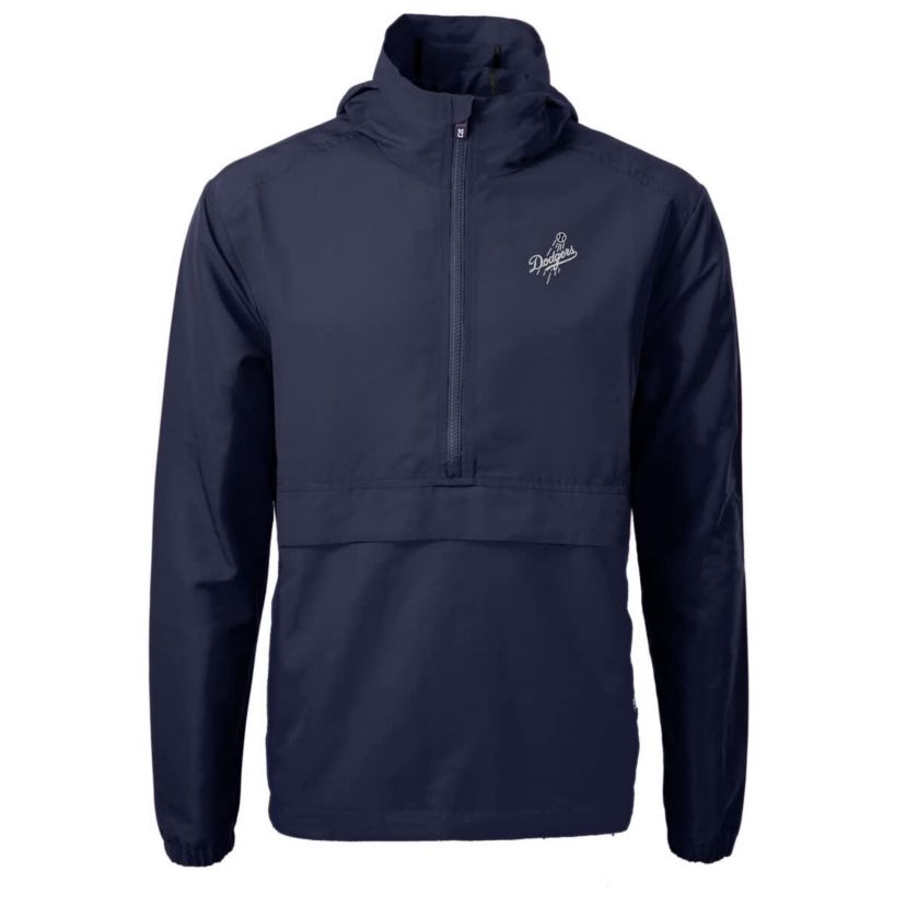 MLB Los Angeles Dodgers Charter Eco Recycled Anorak Half-Zip Hoodie Jacket