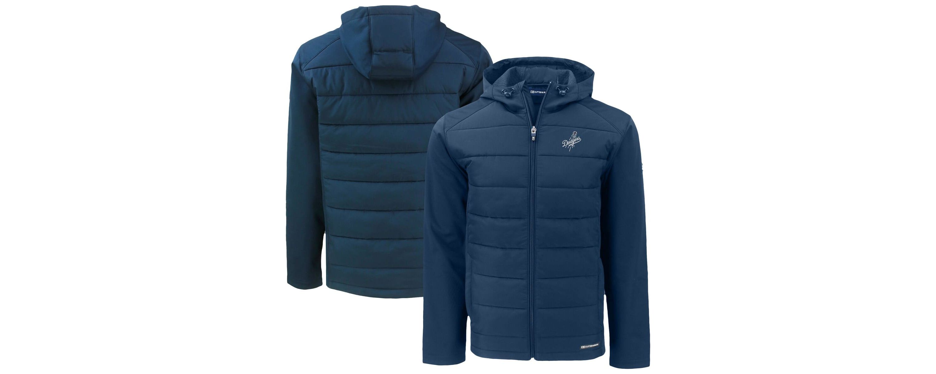 MLB Los Angeles Dodgers Evoke Hybrid Eco Softshell Recycled Full-Zip Hooded Jacket