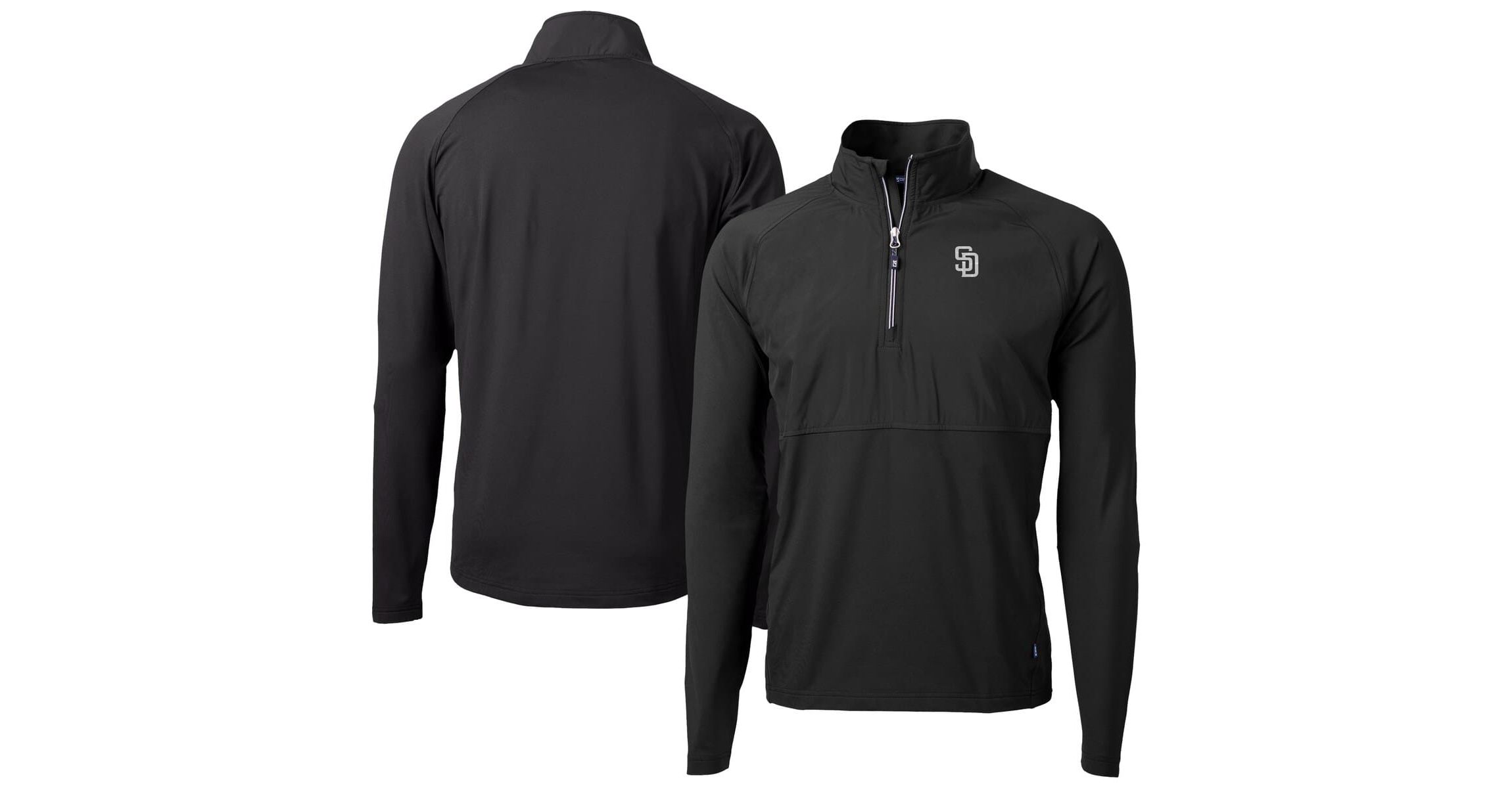 MLB San Diego Padres Adapt Eco Hybrid Raglan DryTec Quarter-Zip Jacket