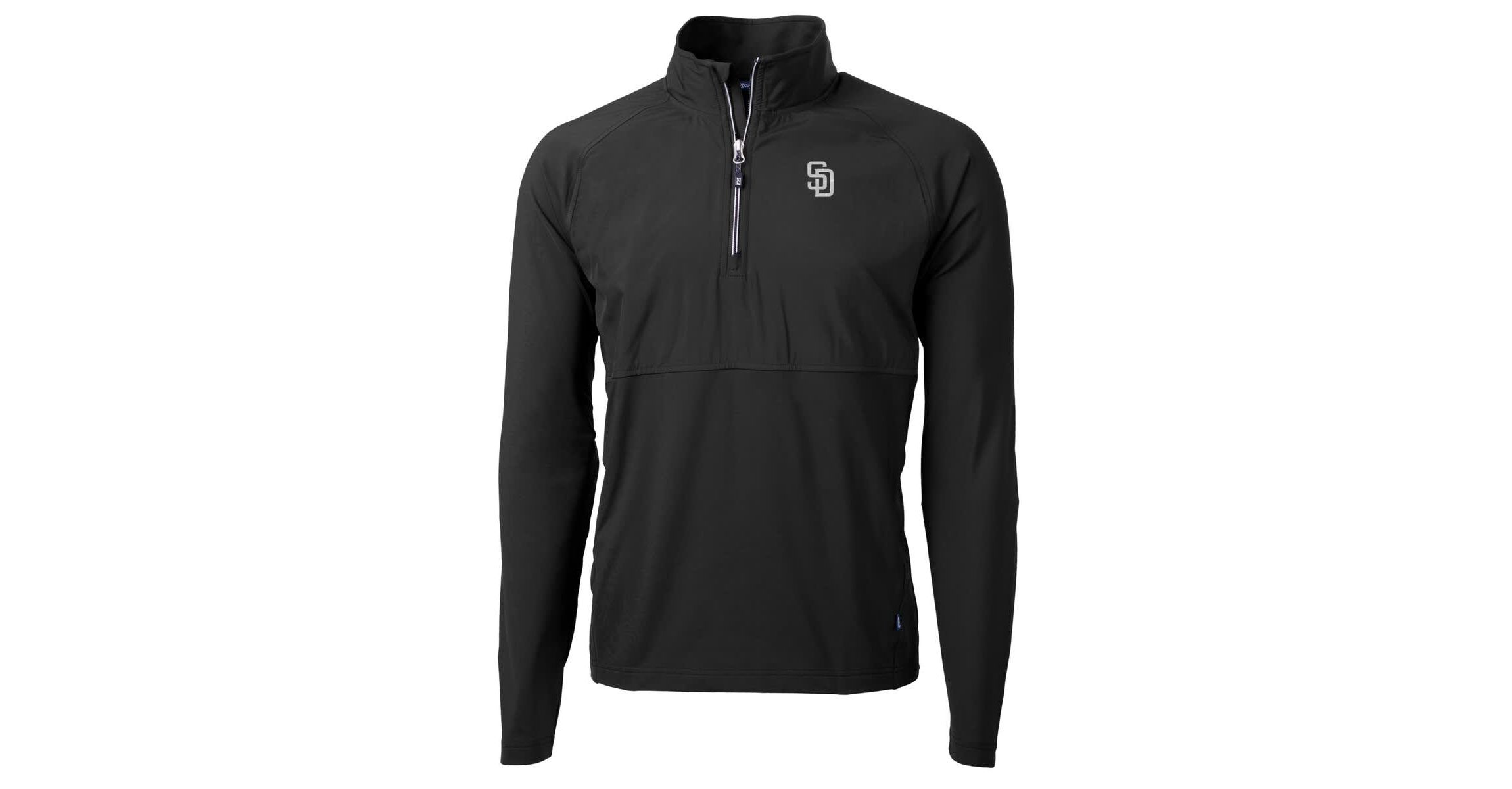 MLB San Diego Padres Adapt Eco Hybrid Raglan DryTec Quarter-Zip Jacket