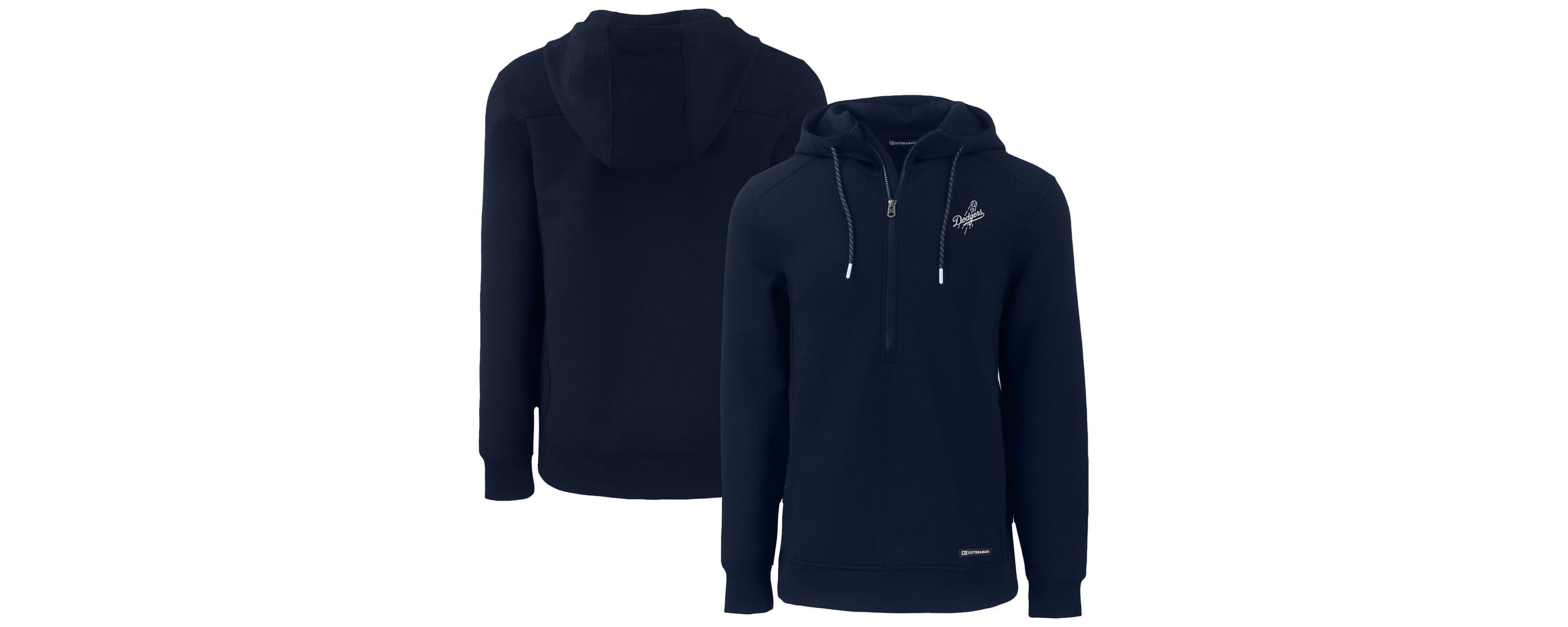 MLB Los Angeles Dodgers Roam Eco Recycled Tri-Blend Half-Zip Hoodie