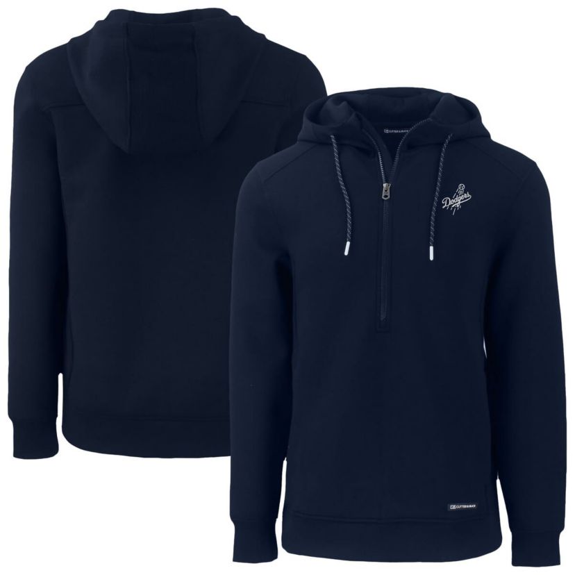 MLB Los Angeles Dodgers Roam Eco Recycled Tri-Blend Half-Zip Hoodie