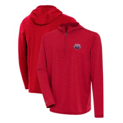 Antigua Men's Olympics USA Swimming Tidy Quarter-Zip Pullover Hoodie, Red, 2XL