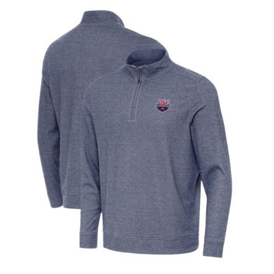 Antigua Men's Olympics USA Swimming Subtle Quarter-Zip Pullover Top