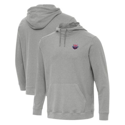 Antigua Men's Olympics USA Swimming Cloud Pullover Hoodie, Gray, 3XL