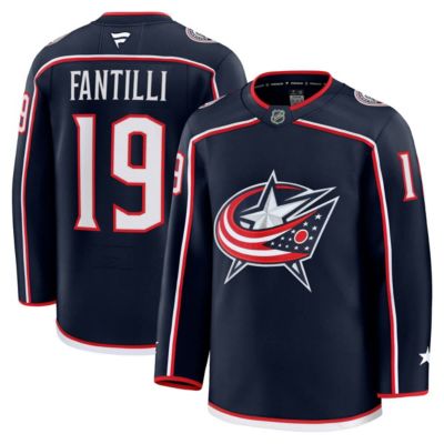 Men's NHL Fanatics Adam Fantilli Columbus Jackets Home Premium Jersey, Navy Blue, 52