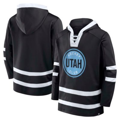 Men's NHL Fanatics Utah Hockey Club Inside Line Pullover Hoodie, Black, 2XL
