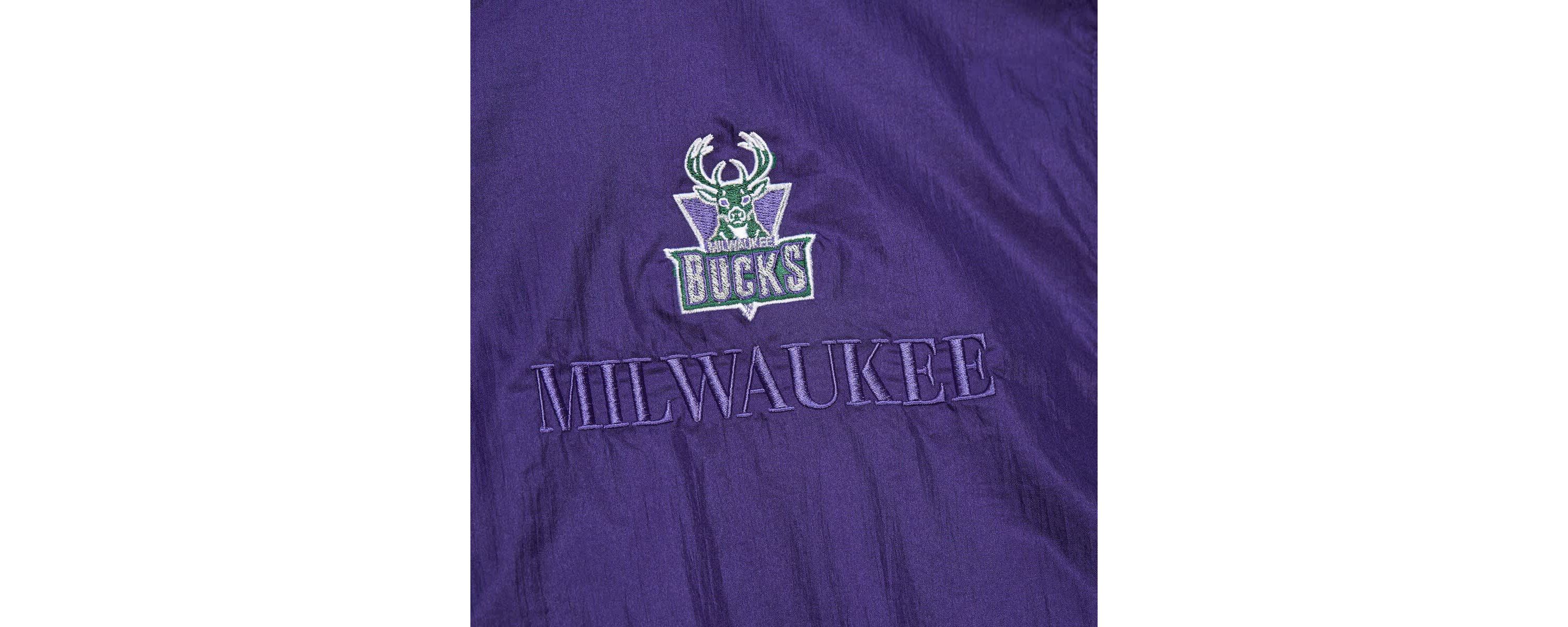 NBA Unisex Milwaukee Bucks Hardwood Classics Team OG 3.0 Anorak Half-Zip Windbreaker Jacket