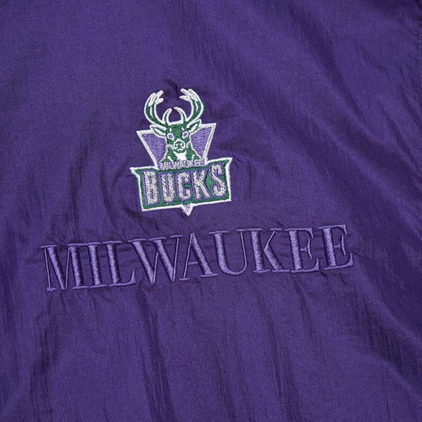 NBA Unisex Milwaukee Bucks Hardwood Classics Team OG 3.0 Anorak Half-Zip Windbreaker Jacket
