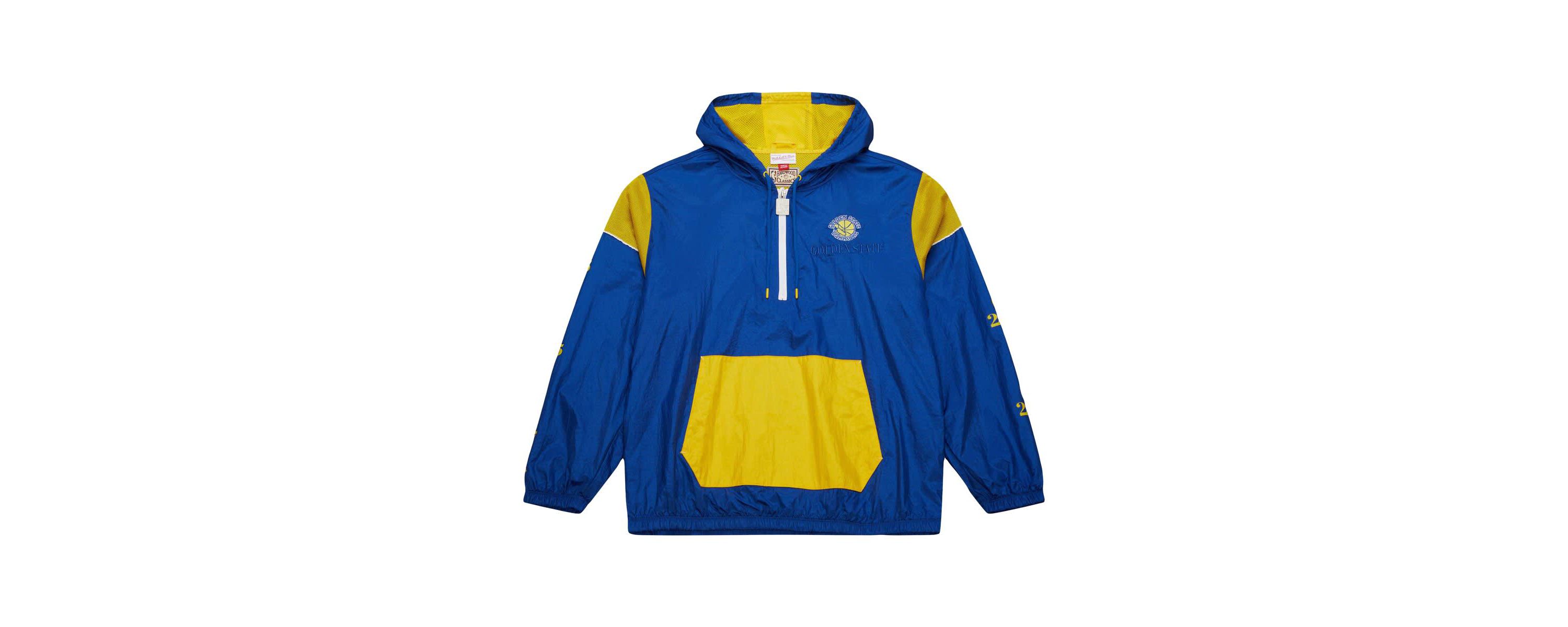 NBA Unisex Golden State Warriors Hardwood Classics Team OG 3.0 Anorak Half-Zip Windbreaker Jacket