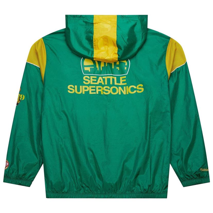 Hardwood Classic Teams Unisex Kelly Seattle SuperSonics Hardwood Classics Team OG 3.0 Anorak Half-Zip Windbreaker Jacket