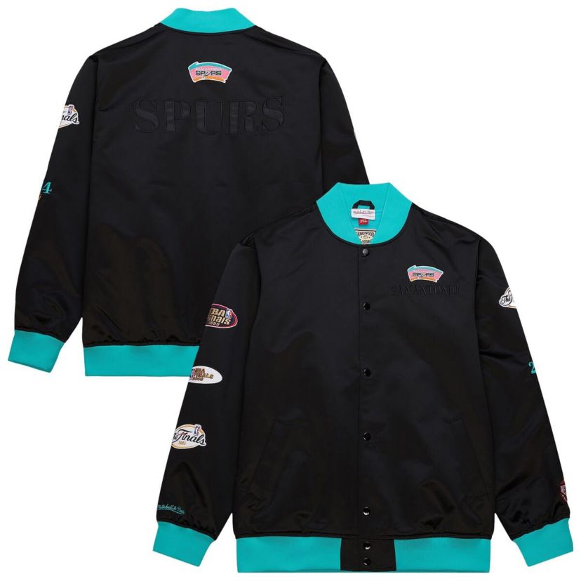NBA San Antonio Spurs Hardwood Classics Team OG 3.0 Lightweight Satin Full-Snap Jacket