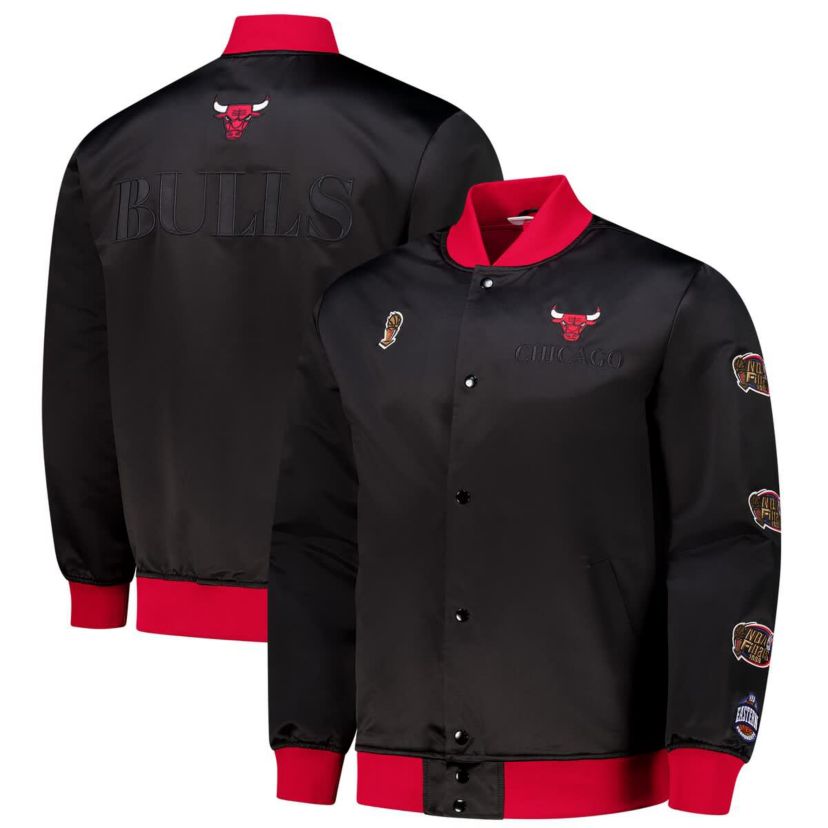 NBA Chicago Bulls Hardwood Classics Team OG 3.0 Lightweight Satin Full-Snap Jacket