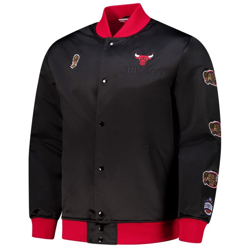 NBA Chicago Bulls Hardwood Classics Team OG 3.0 Lightweight Satin Full-Snap Jacket