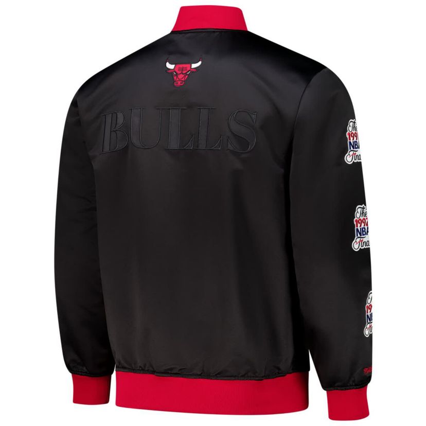 NBA Chicago Bulls Hardwood Classics Team OG 3.0 Lightweight Satin Full-Snap Jacket