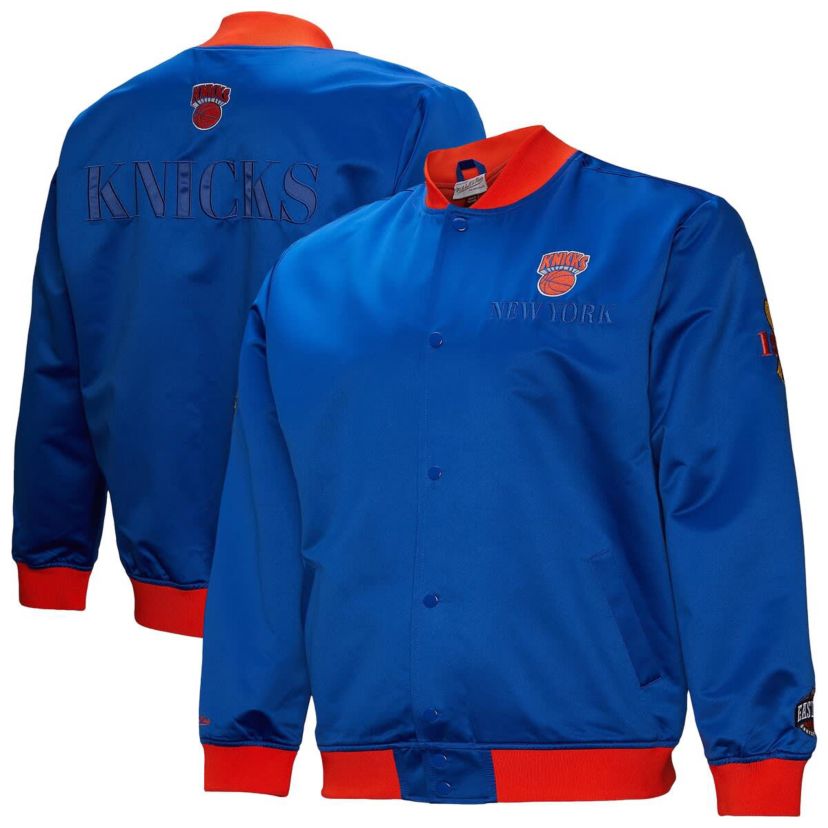 NBA New York Knicks Hardwood Classics Team OG 3.0 Lightweight Satin Full-Snap Jacket