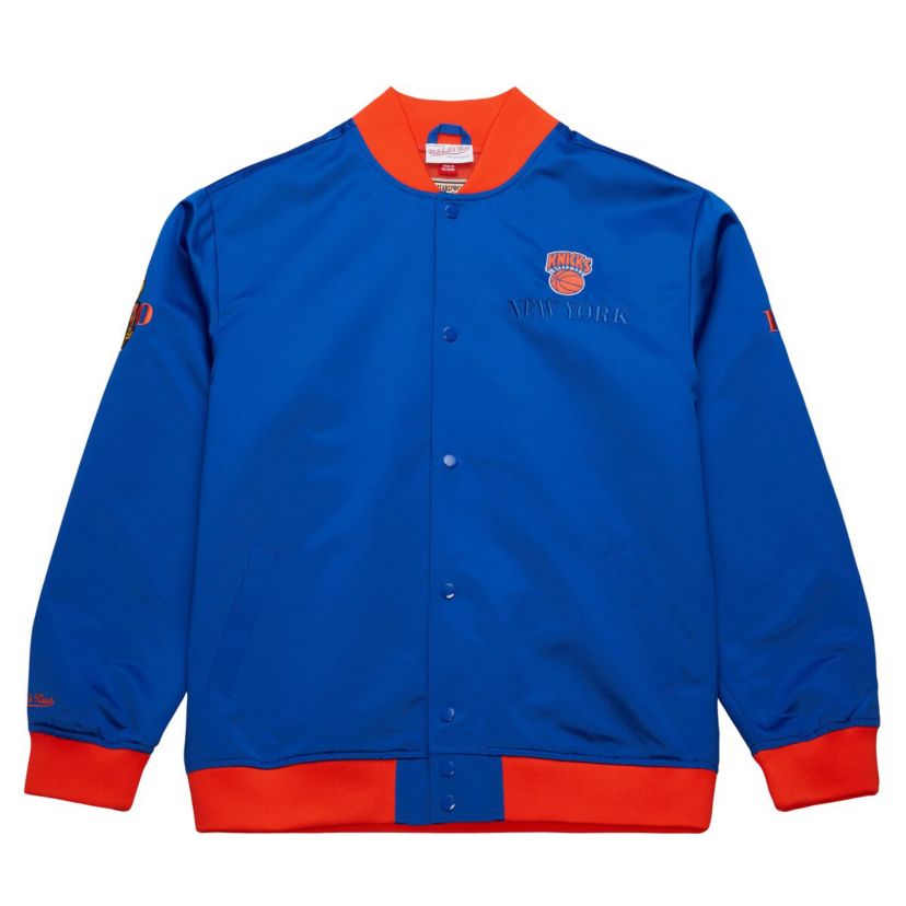 NBA New York Knicks Hardwood Classics Team OG 3.0 Lightweight Satin Full-Snap Jacket