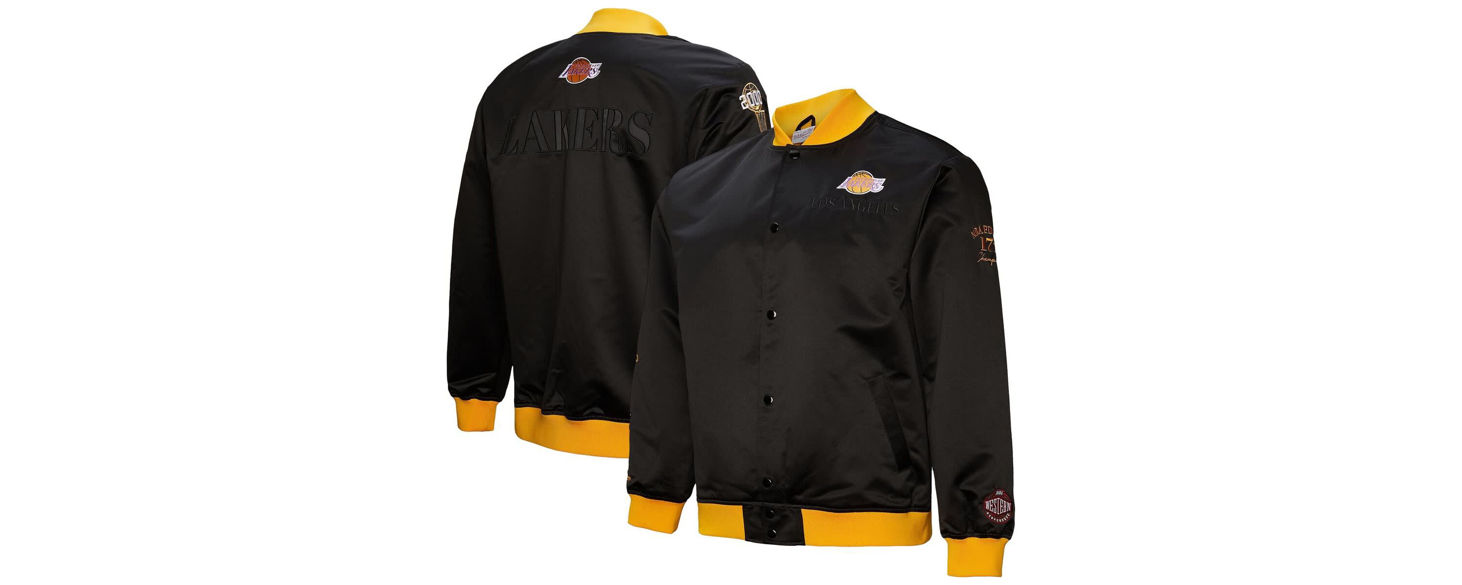 NBA Los Angeles Lakers Hardwood Classics Team OG 3.0 Lightweight Satin Full-Snap Jacket