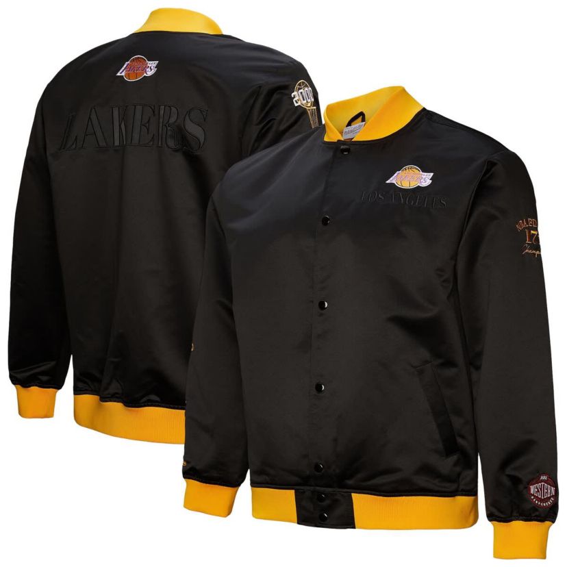 NBA Los Angeles Lakers Hardwood Classics Team OG 3.0 Lightweight Satin Full-Snap Jacket