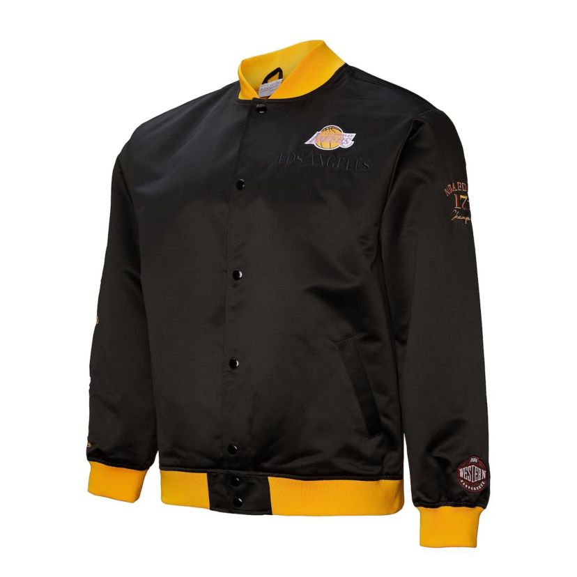 NBA Los Angeles Lakers Hardwood Classics Team OG 3.0 Lightweight Satin Full-Snap Jacket