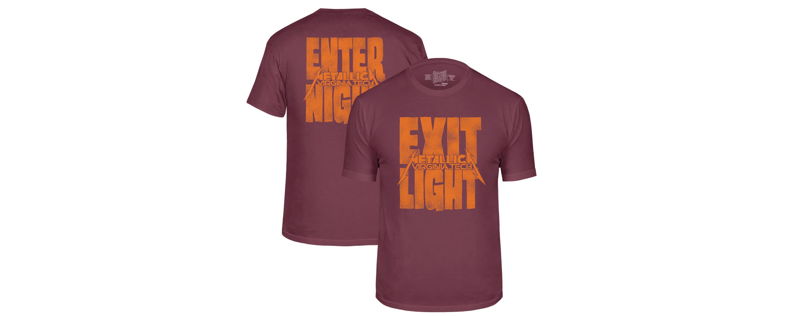 NCAA Virginia Tech Hokies Metallica Retro T-Shirt