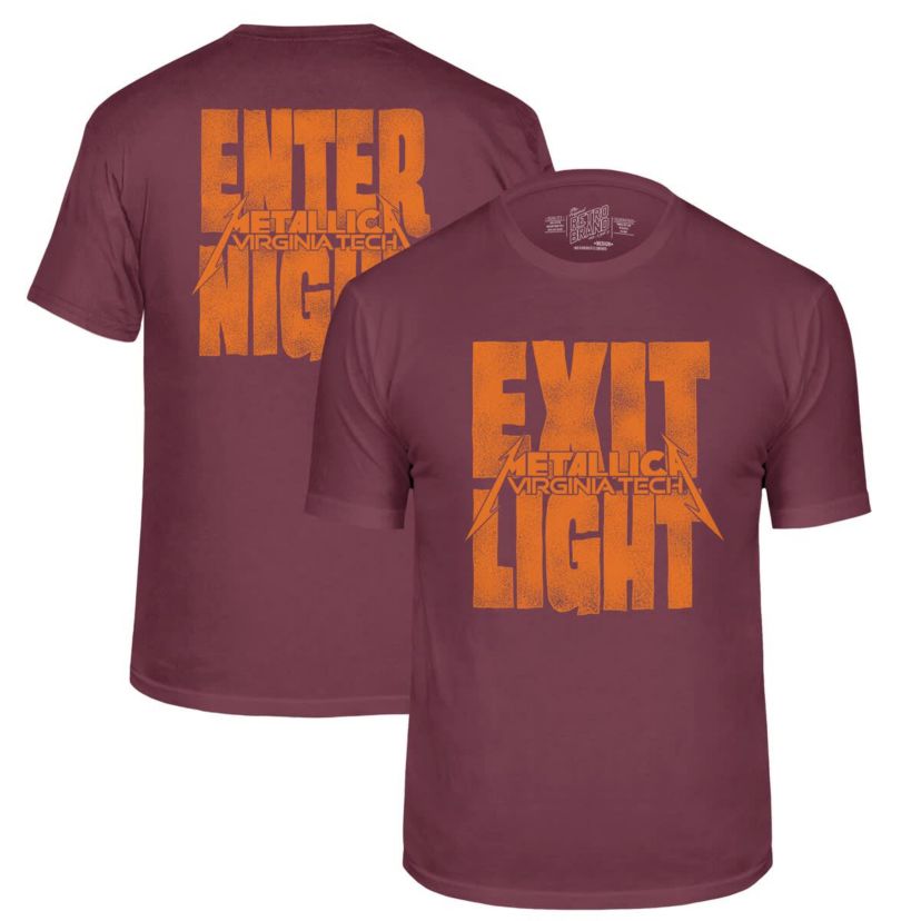 NCAA Virginia Tech Hokies Metallica Retro T-Shirt