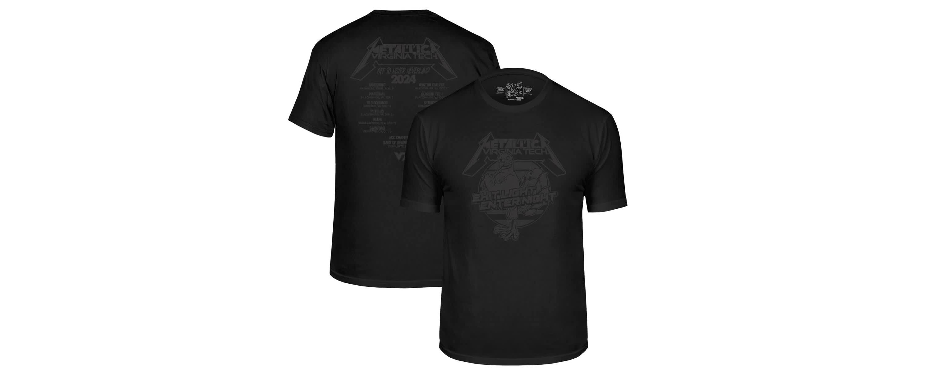 NCAA Virginia Tech Hokies Metallica Retro T-Shirt