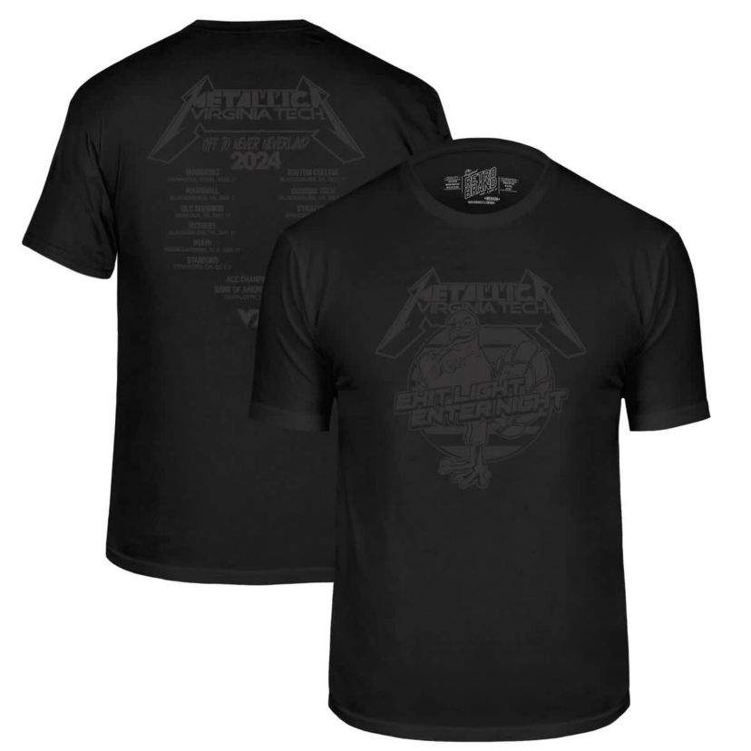 NCAA Virginia Tech Hokies Metallica Retro T-Shirt