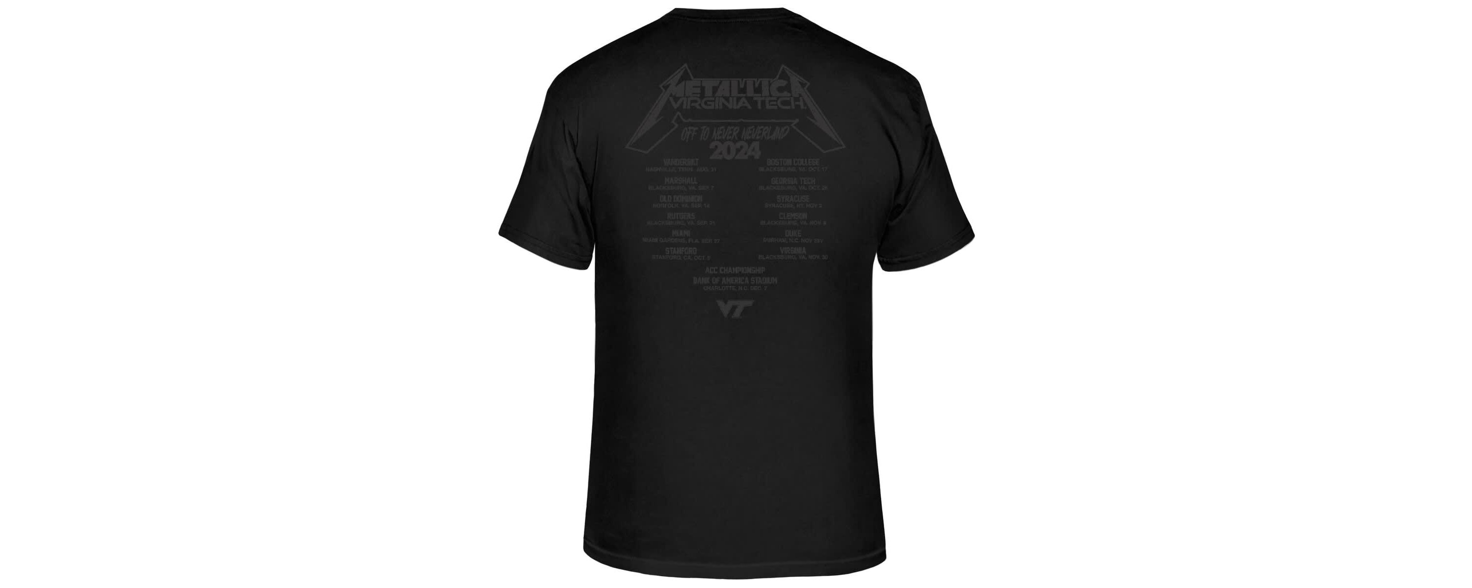 NCAA Virginia Tech Hokies Metallica Retro T-Shirt
