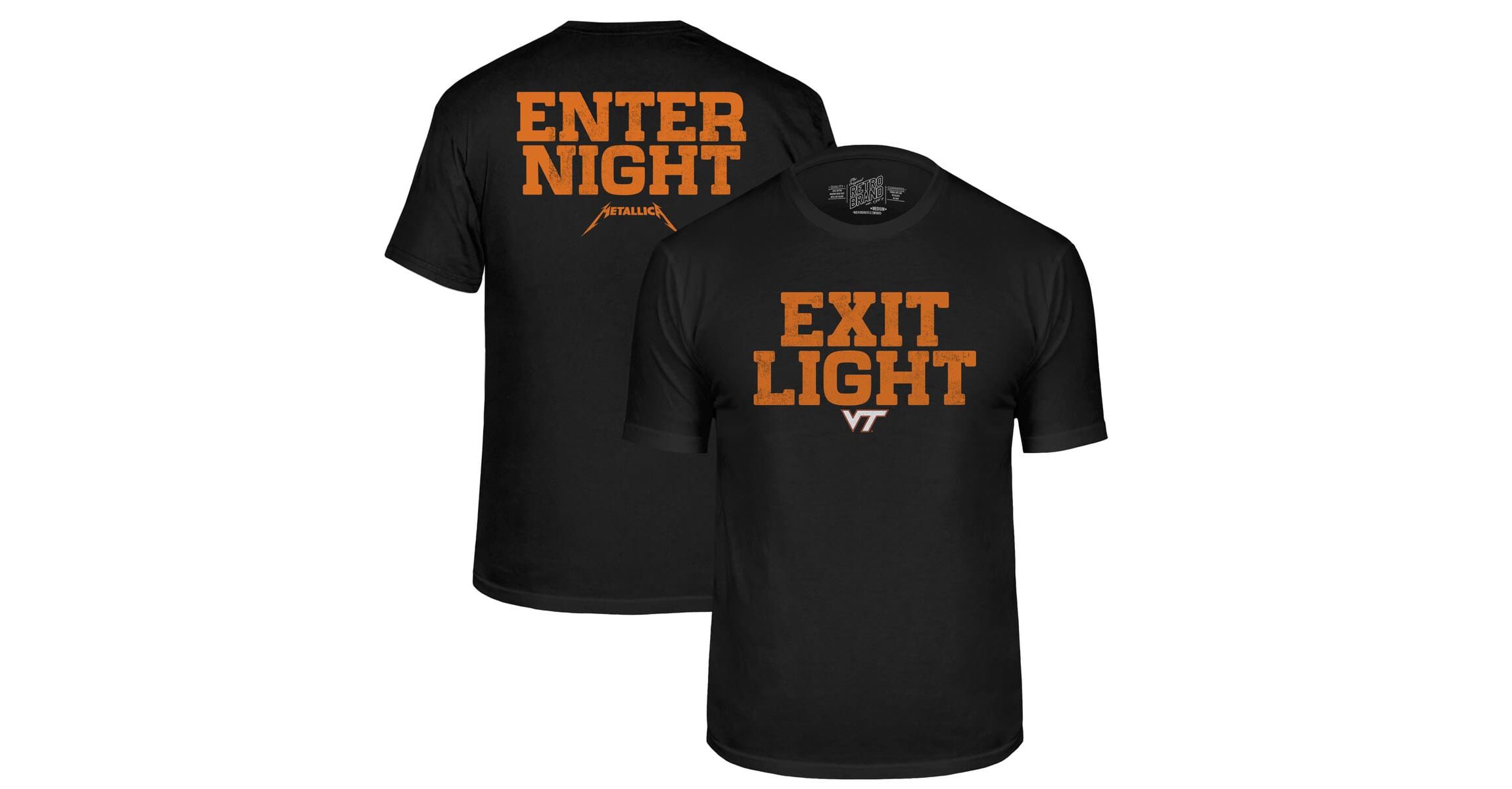 NCAA Virginia Tech Hokies Metallica Retro T-Shirt