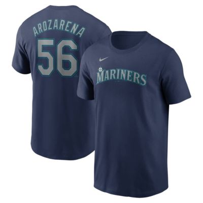Men's MLB Nike Randy Arozarena Seattle Mariners Fuse Name & Number T-Shirt, Navy Blue, 2XL