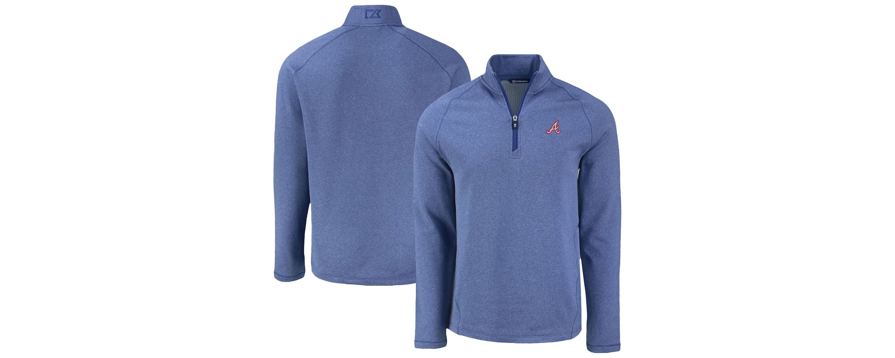 MLB Atlanta Braves Peshastin Eco Fleece Recycled Raglan Quarter-Zip Top