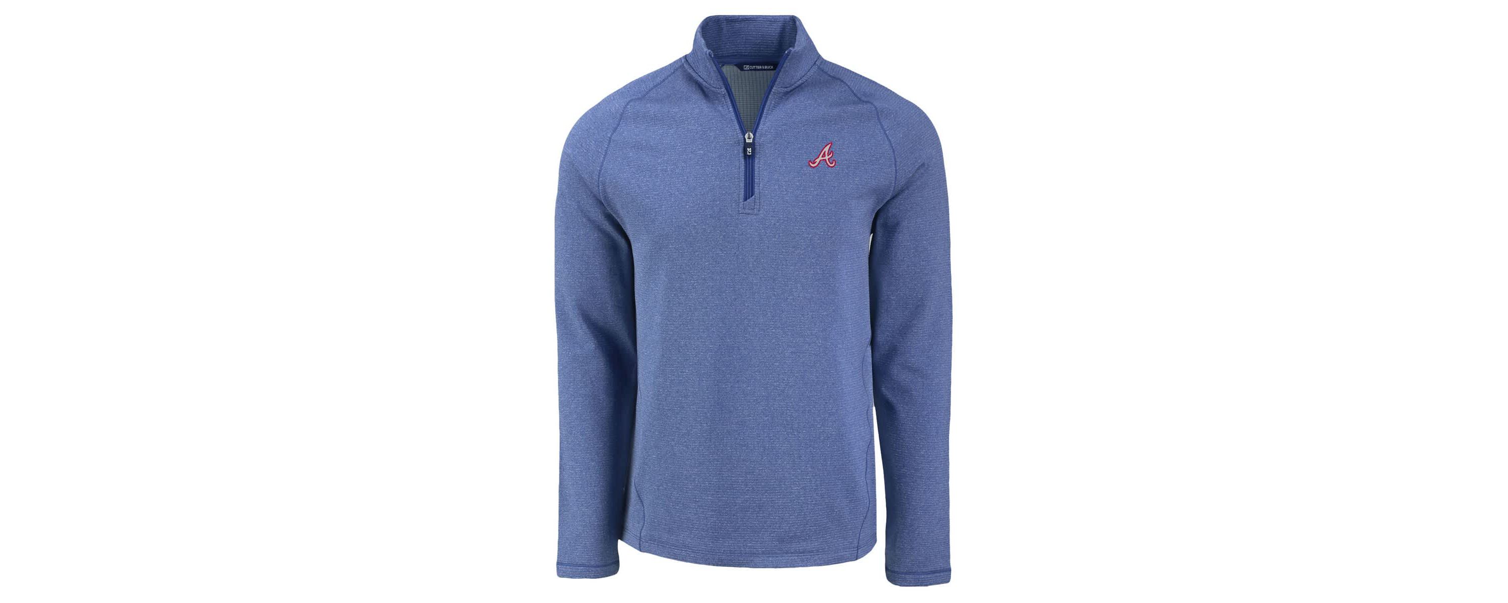 MLB Atlanta Braves Peshastin Eco Fleece Recycled Raglan Quarter-Zip Top