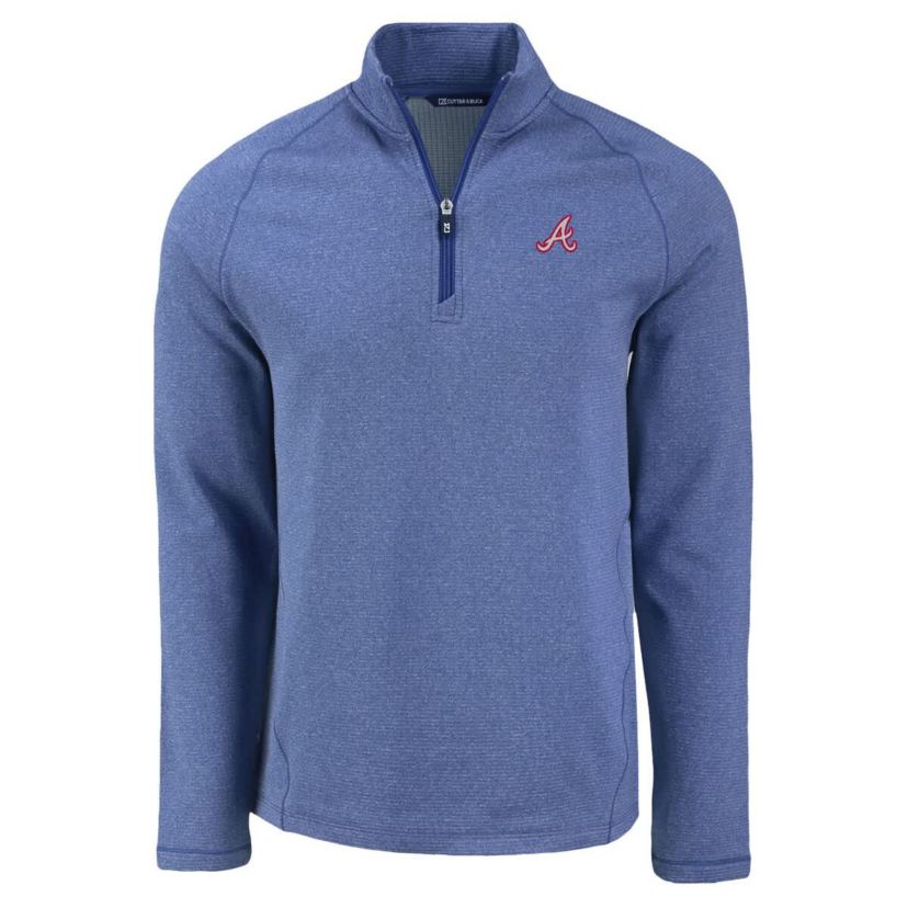 MLB Atlanta Braves Peshastin Eco Fleece Recycled Raglan Quarter-Zip Top