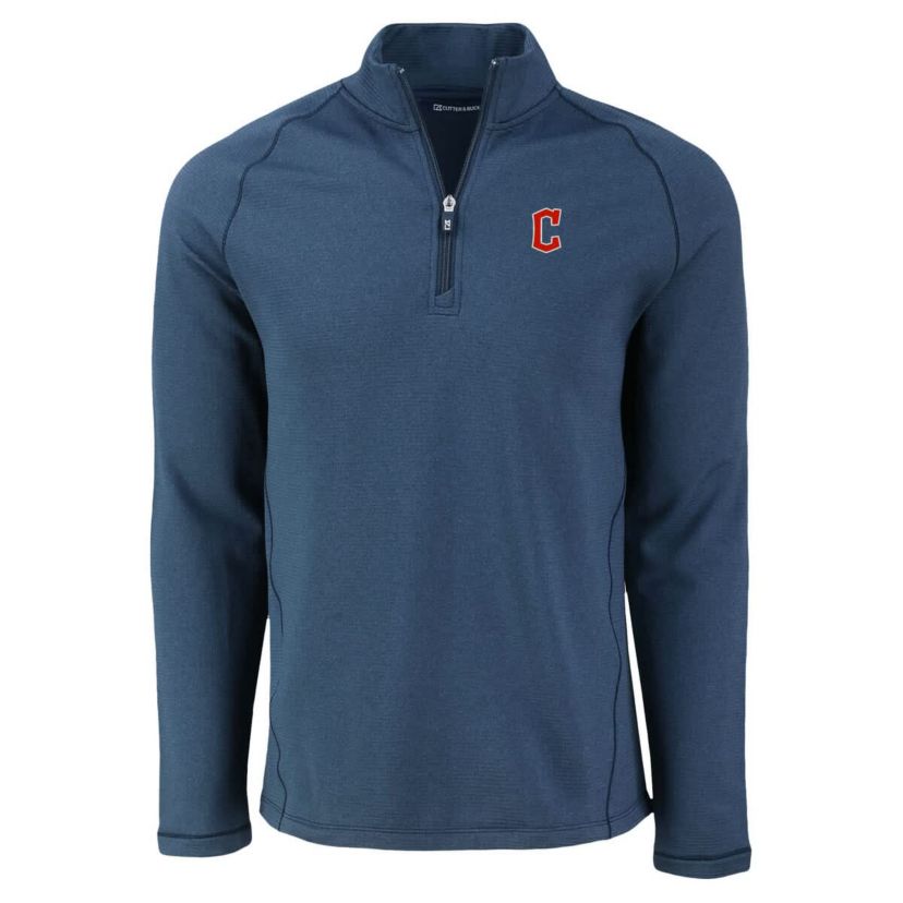 MLB Cleveland Guardians Peshastin Eco Fleece Recycled Raglan Quarter-Zip Top