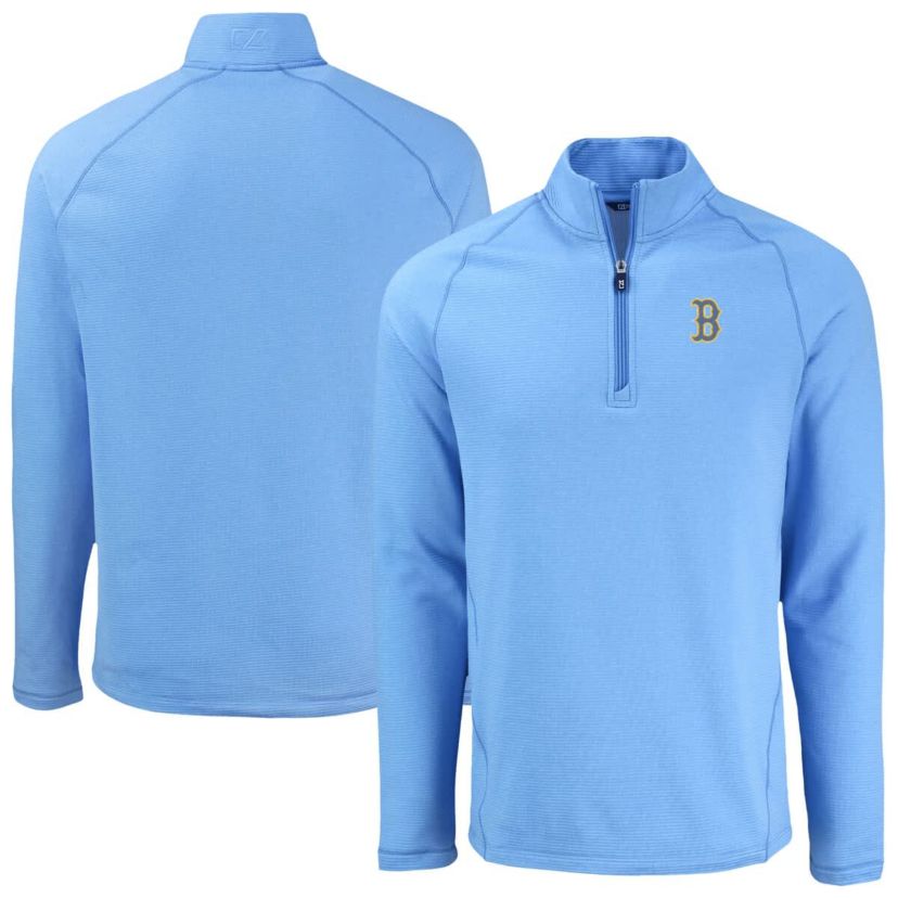 Boston Red Sox MLB Light Boston Sox Peshastin Eco Fleece Recycled Raglan Quarter-Zip Top