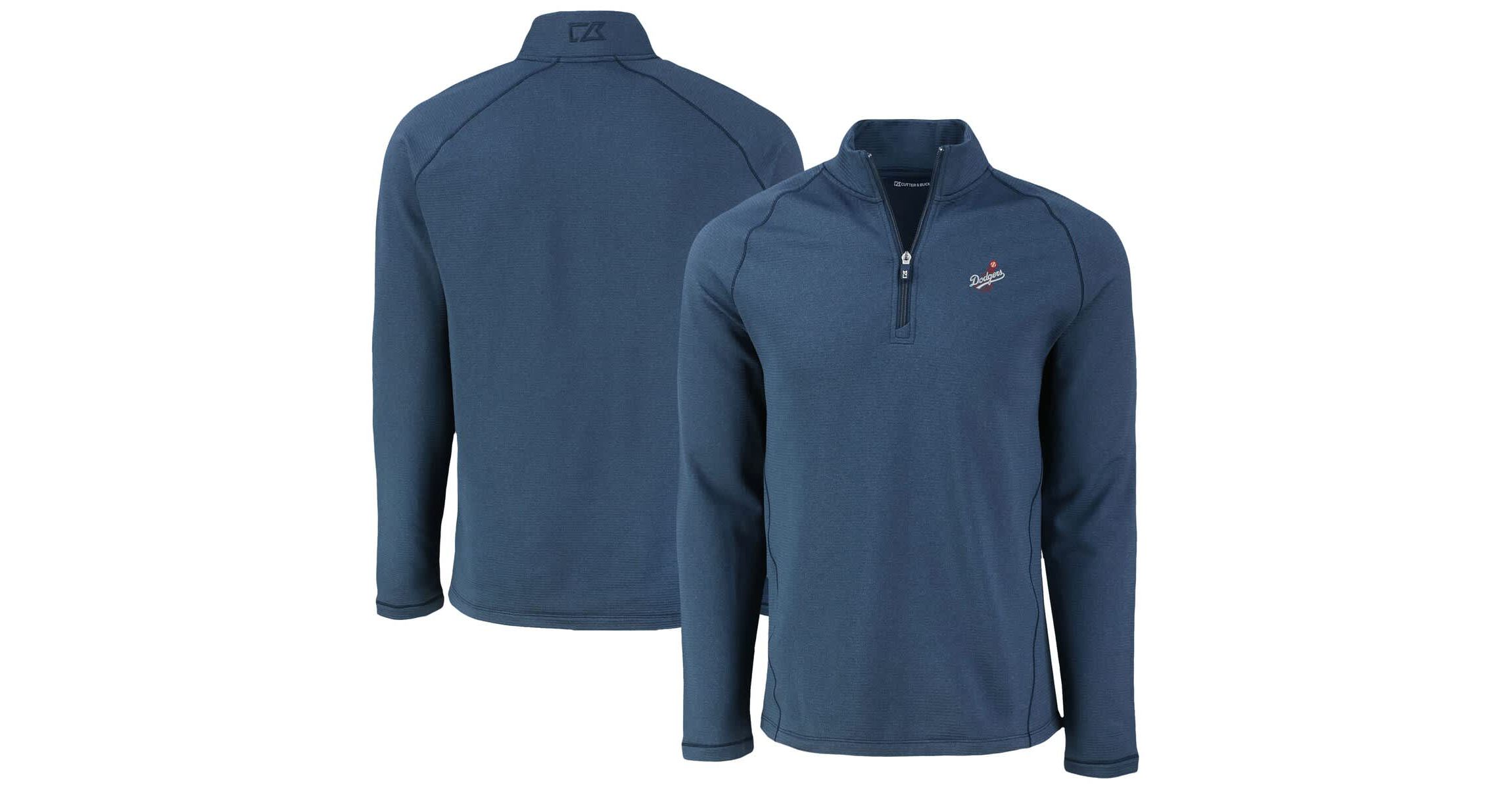 MLB Los Angeles Dodgers Peshastin Eco Fleece Recycled Raglan Quarter-Zip Top