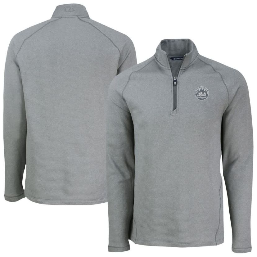 MLB New York Mets Peshastin Eco Fleece Recycled Raglan Quarter-Zip Top