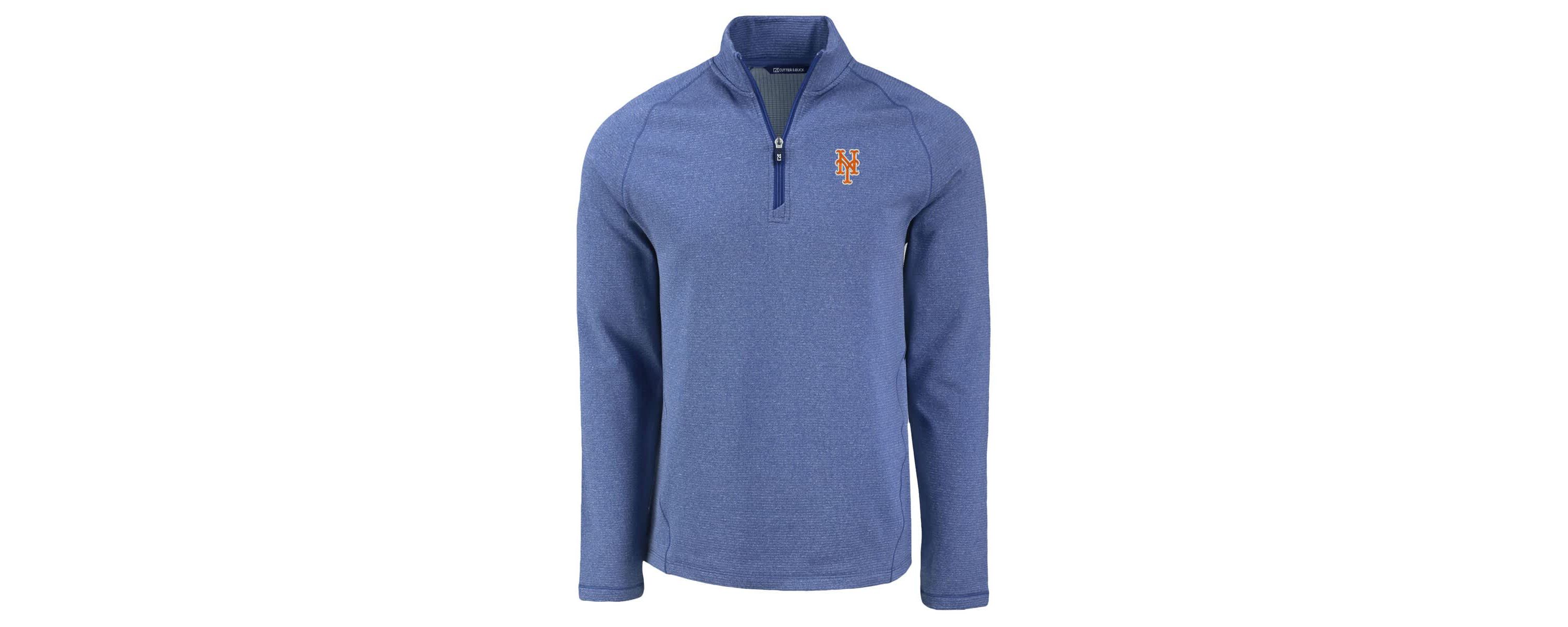 MLB New York Mets Peshastin Eco Fleece Recycled Raglan Quarter-Zip Top