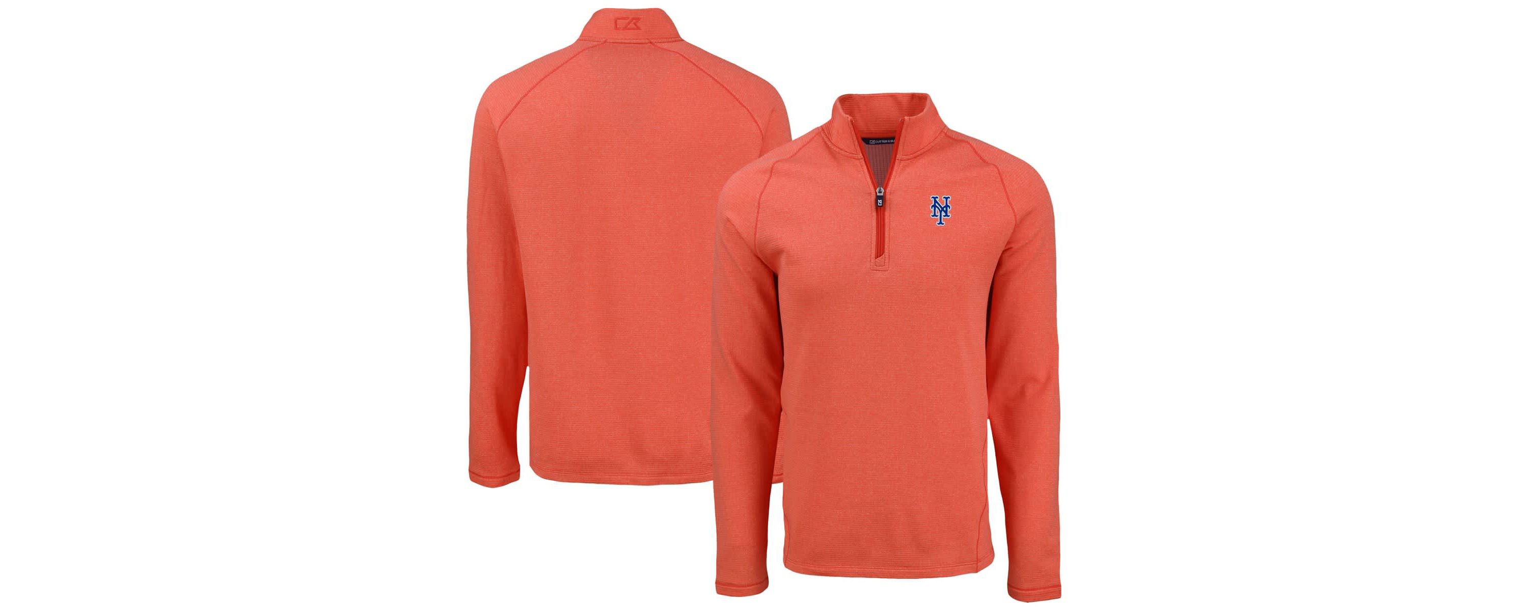 MLB New York Mets Peshastin Eco Fleece Recycled Raglan Quarter-Zip Top