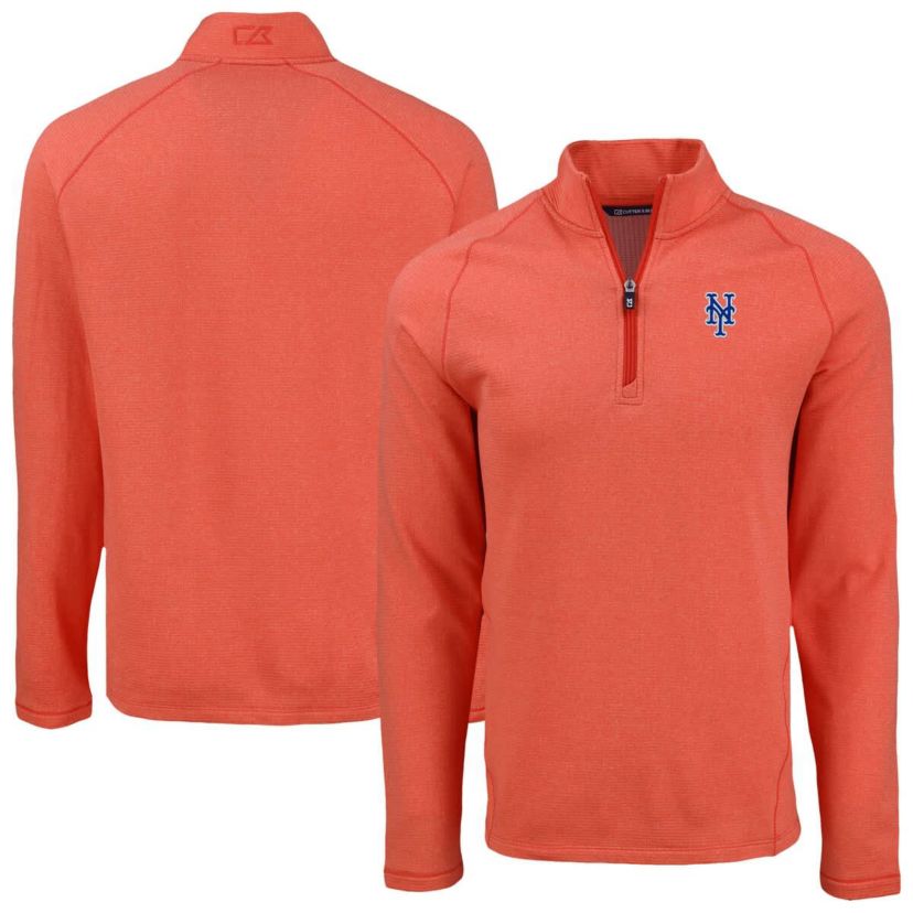 MLB New York Mets Peshastin Eco Fleece Recycled Raglan Quarter-Zip Top