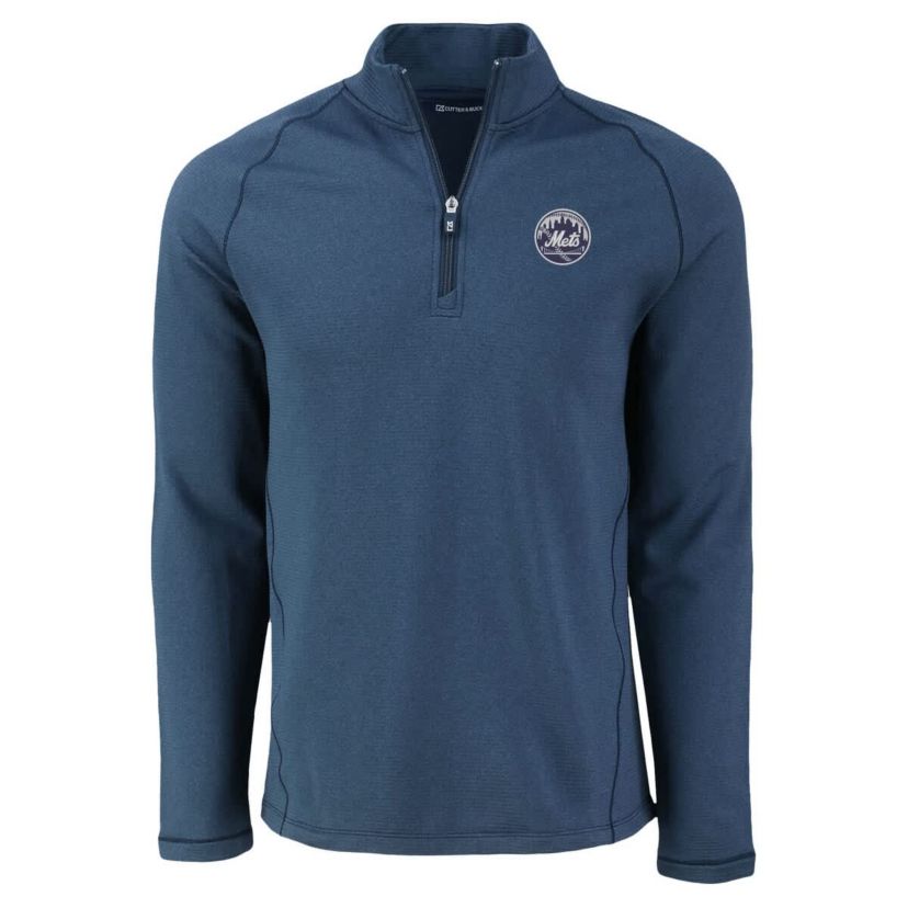 MLB New York Mets Peshastin Eco Fleece Recycled Raglan Quarter-Zip Top