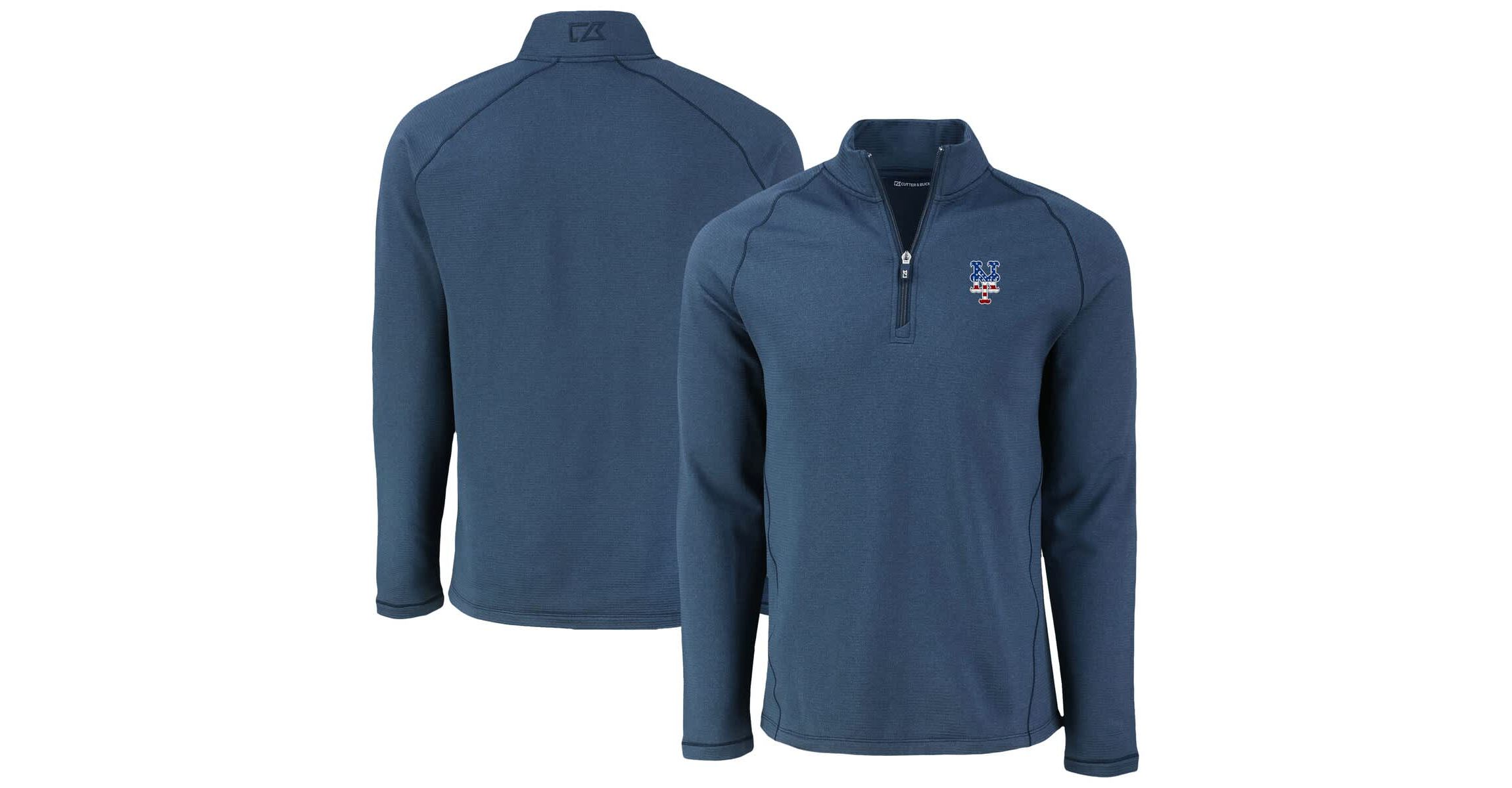MLB New York Mets Peshastin Eco Fleece Recycled Raglan Quarter-Zip Top