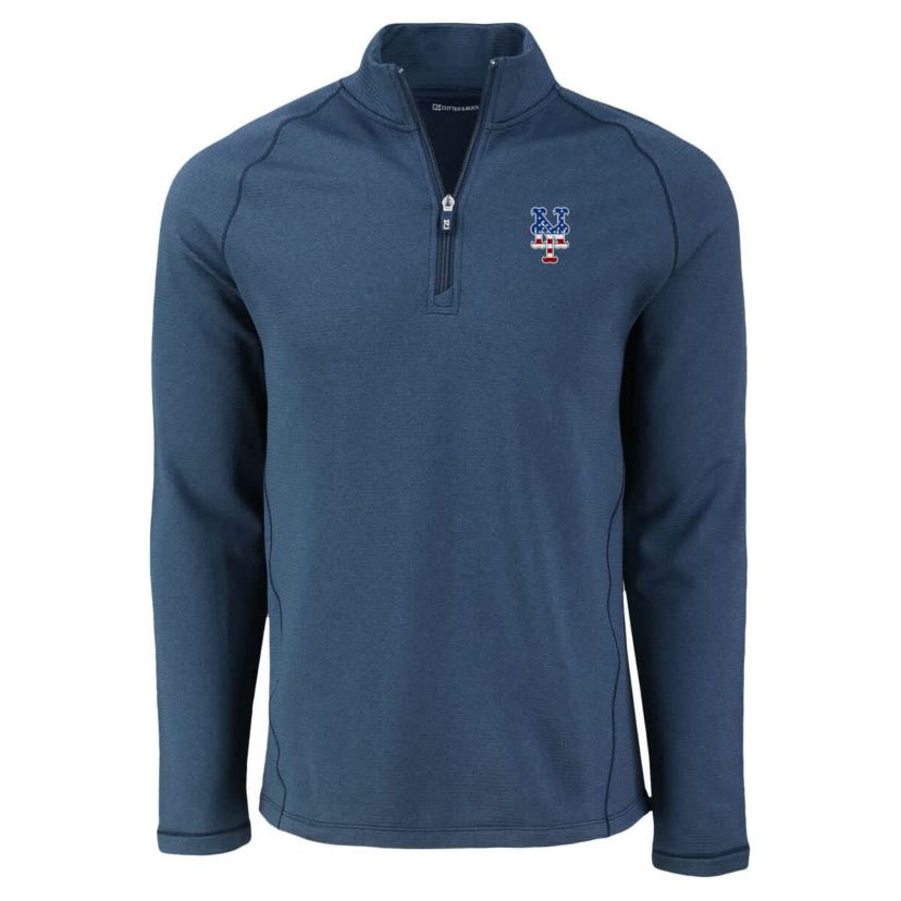 MLB New York Mets Peshastin Eco Fleece Recycled Raglan Quarter-Zip Top