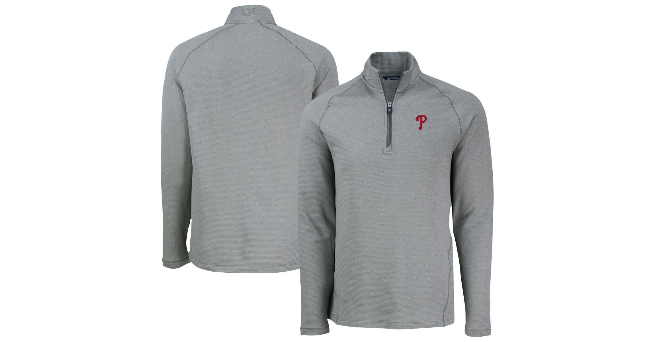 MLB Philadelphia Phillies Peshastin Eco Fleece Recycled Raglan Quarter-Zip Top