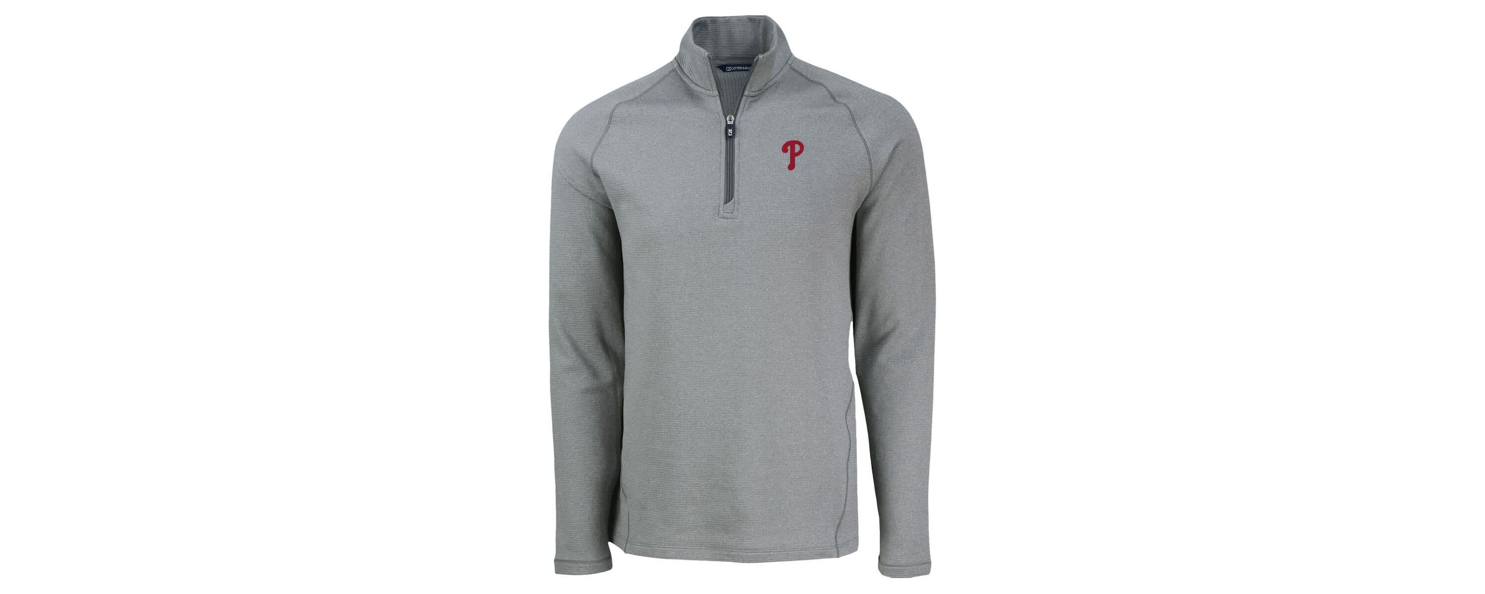 MLB Philadelphia Phillies Peshastin Eco Fleece Recycled Raglan Quarter-Zip Top