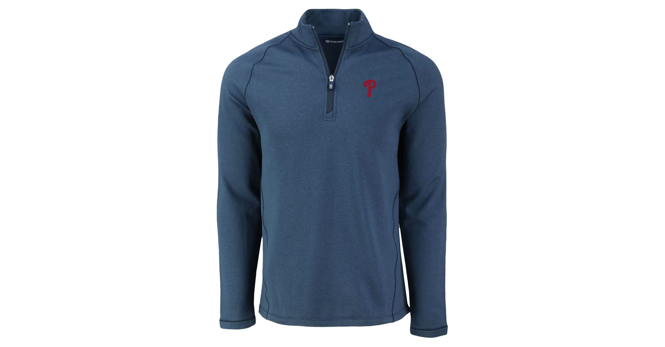MLB Philadelphia Phillies Peshastin Eco Fleece Recycled Raglan Quarter-Zip Top